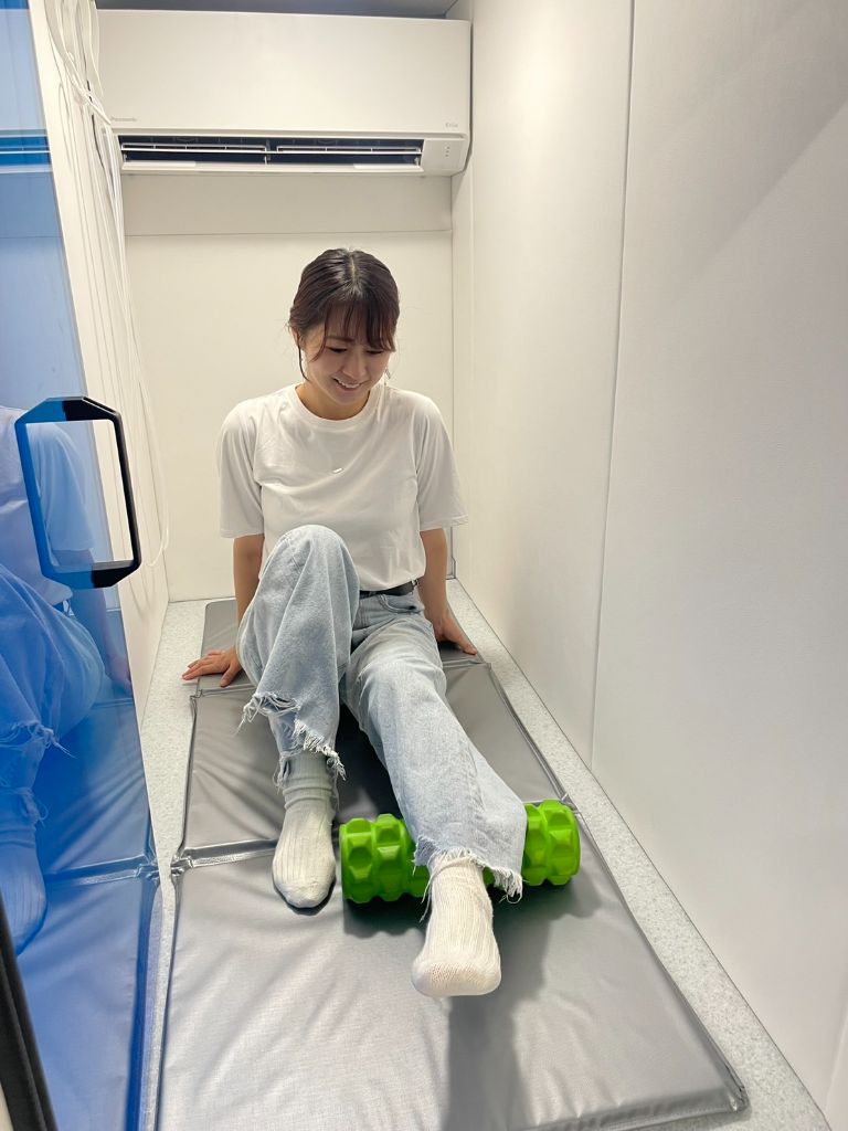 中村葵さん 酸素ボックス体験